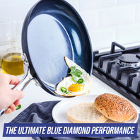 Blue Diamond Hard Anodized Pro 10" and 12" Frypan Set