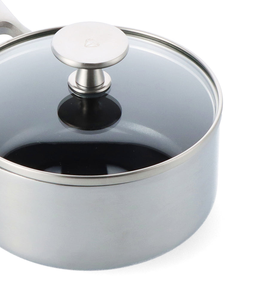 thumbnail image 2 of 1.5 Qt Non-Stick Saucepan With Glass Lid - Cool Touch Handle Aluminum Cookware 2 of 13