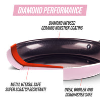 Blue Diamond Pink 10-Piece Cookware Set