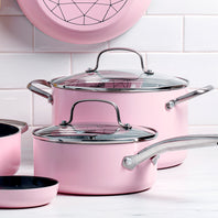 Blue Diamond Pink 10-Piece Cookware Set