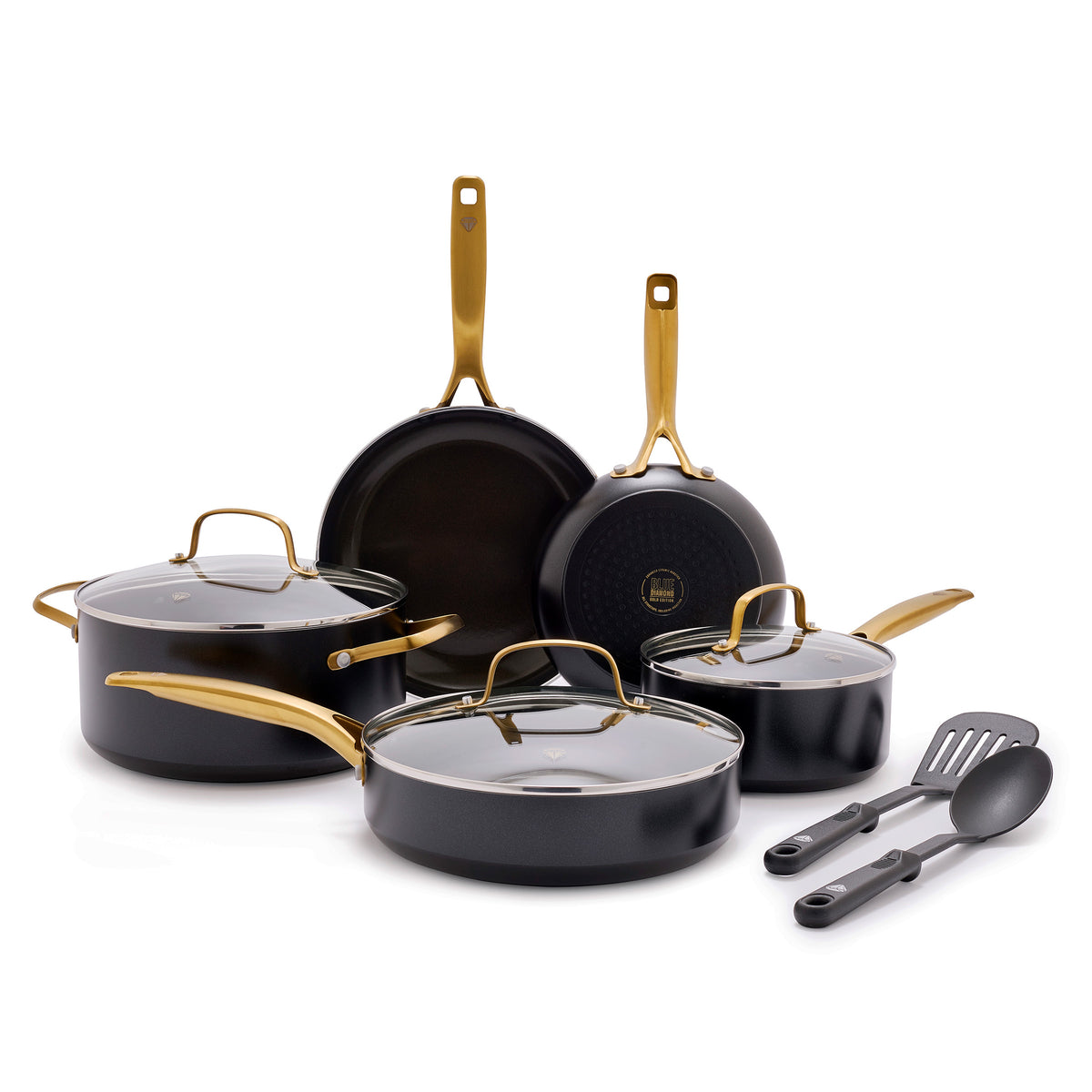 Source Nonstick Induction Pots and Pans Aluminum Classic Black Cookware Set  with Utensils Kitchenware 21 Pcs Kitchen Non Stick Support on m.