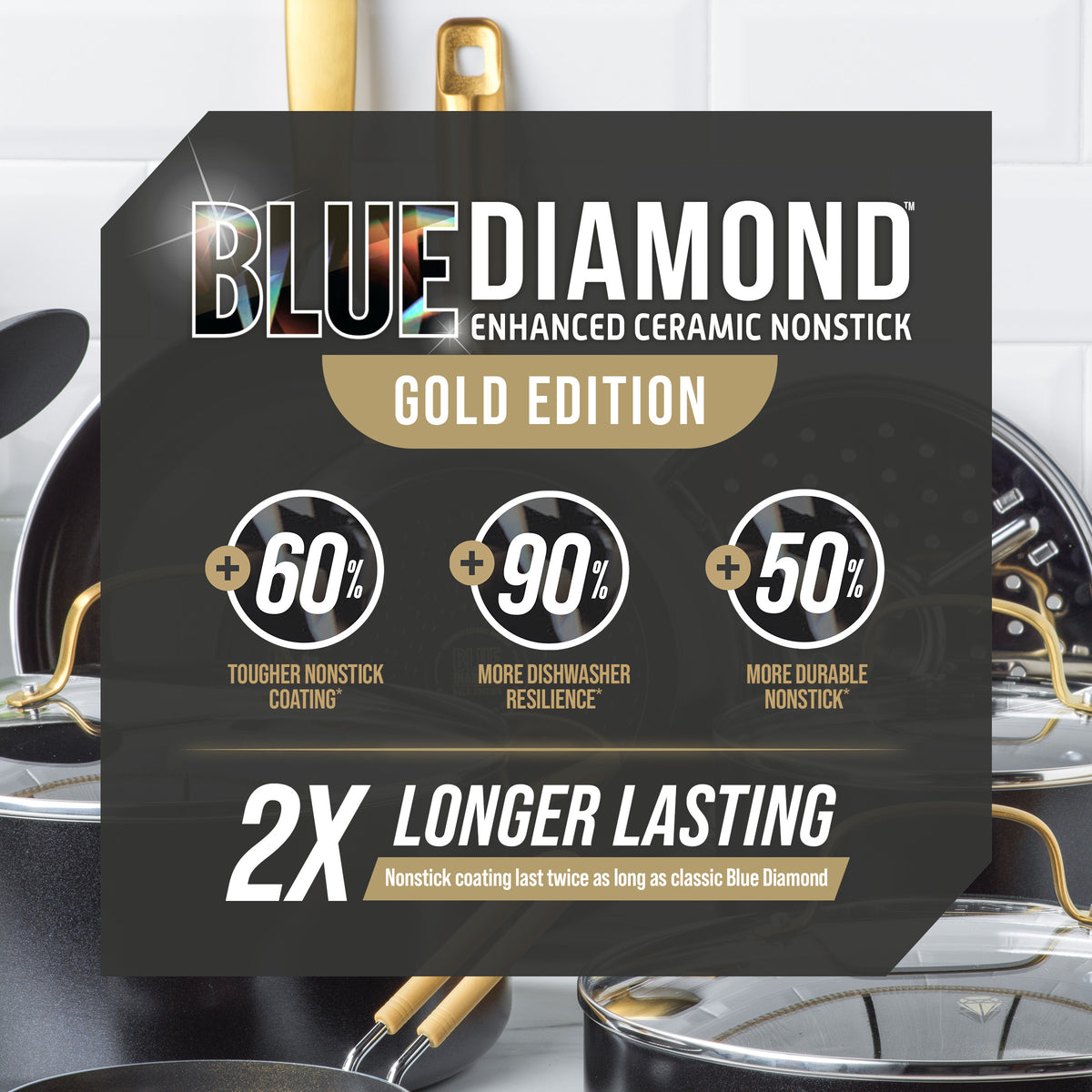 Blue Diamond Red 10-Piece Cookware Set