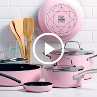 Blue Diamond Pink 10-Piece Cookware Set