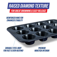 Blue Diamond Muffin Pan