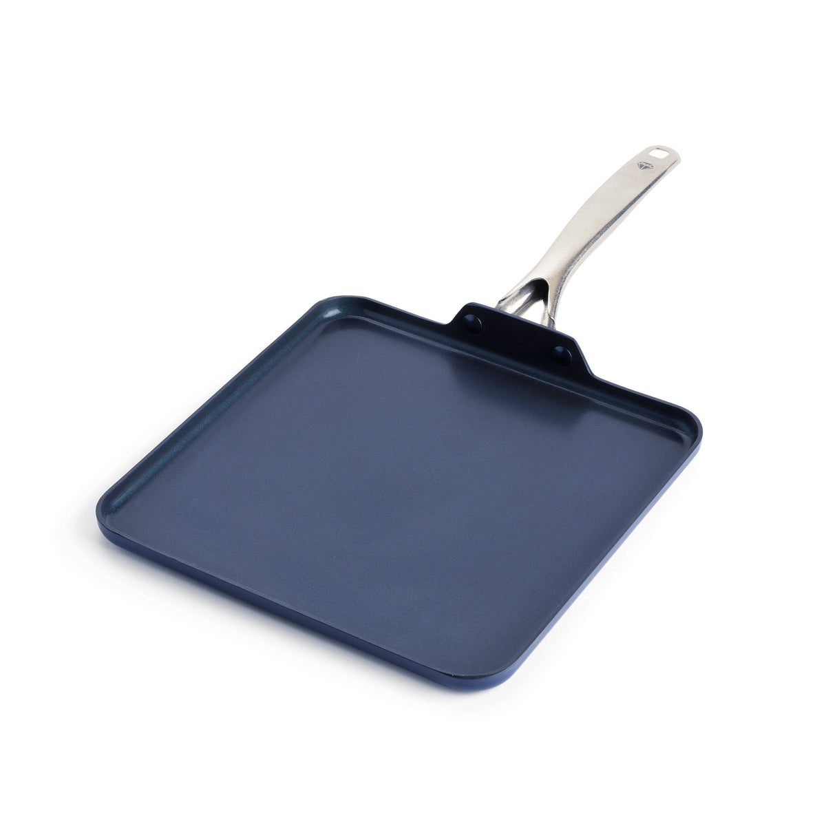 Eazy Mealz Non-Stick Square Grill Pan, Extra Large, 12 inch, Size: Blue