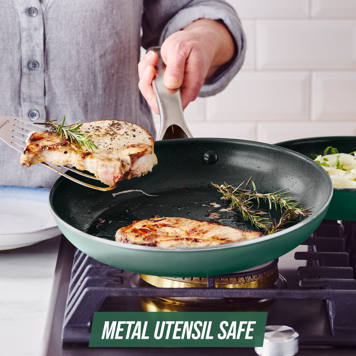 Granitestone Emerald Non Stick Frying Pan, 10” Frying Pan Nonstick, Long  Lasting Non Stick Pan for Cooking, Egg Pan, Stay Cool Handle, Scratch