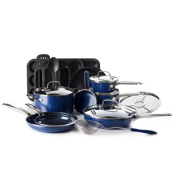 Blue Diamond Classic 20-Piece Cookware Set | Blue Diamond