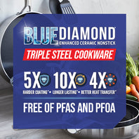 Blue Diamond Triple Steel 1.5-Quart Saucepan with Lid