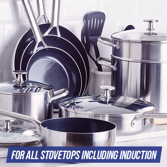 Blaumann 15-Piece Stainless Steel Cookware Set – Anna and Chase