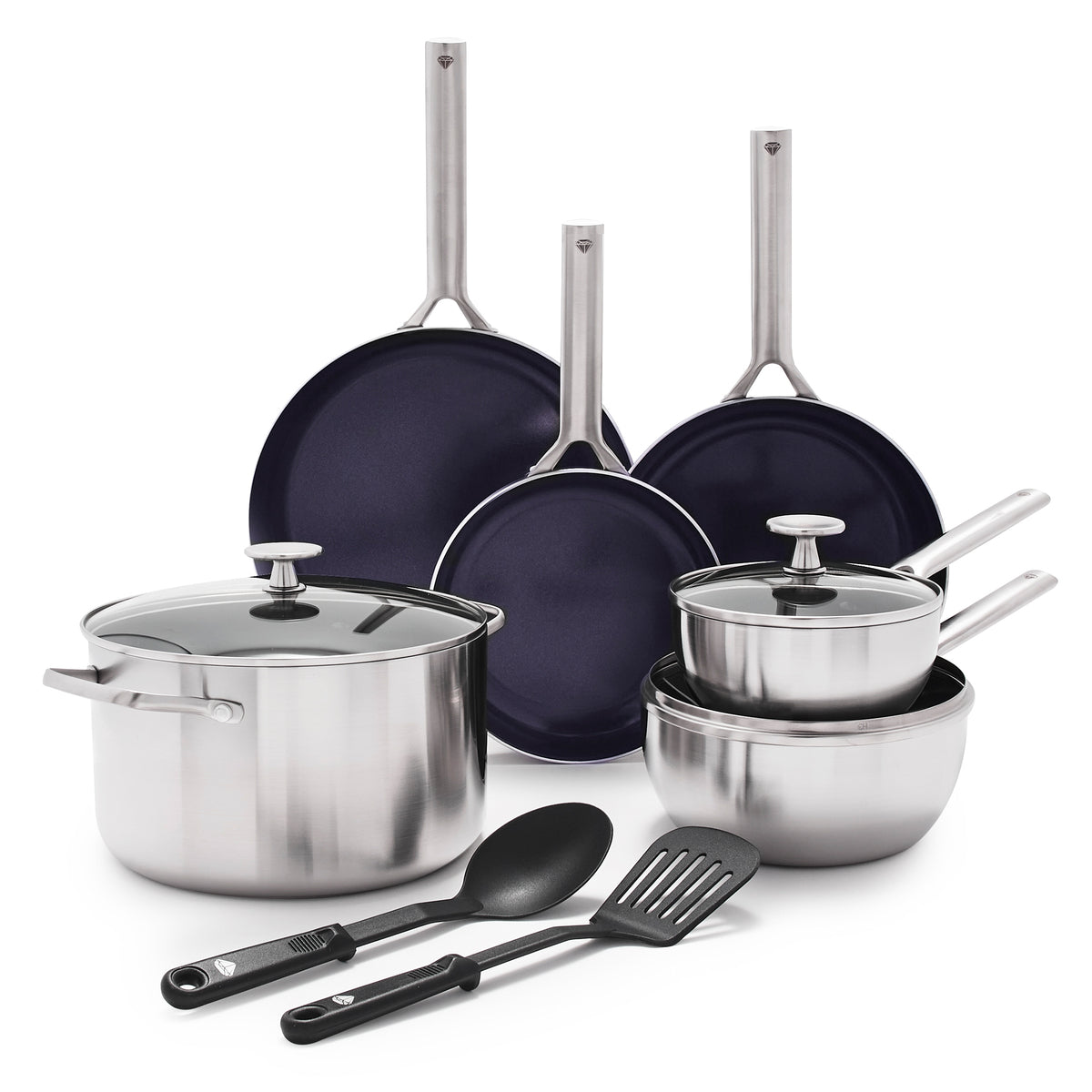 Pots and Pans Set with Premium Nonstick Coating, 5-Piece Kitchen Cookware  Sets PFOA & PFAS Free, Pots and Pans Cooking Utensils Set