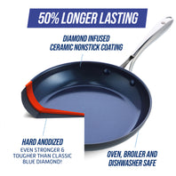 Blue Diamond Hard Anodized Pro 11" Frypan with Lid